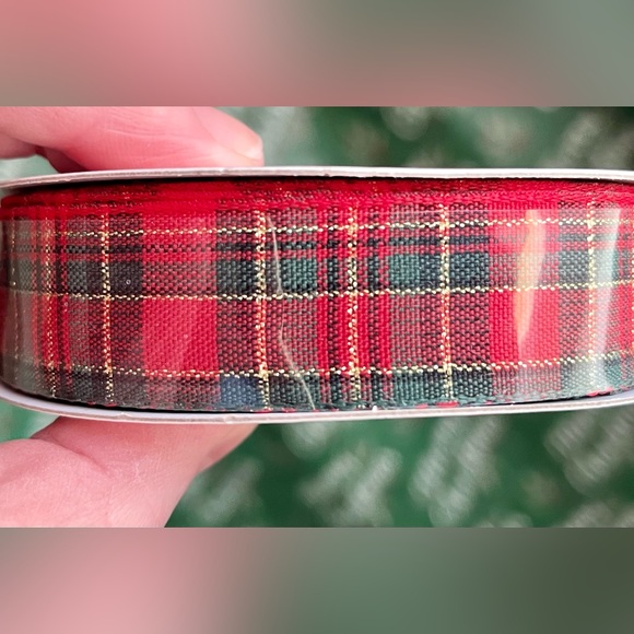 Christmas plaid ribbon red/green - Picture 4 of 8